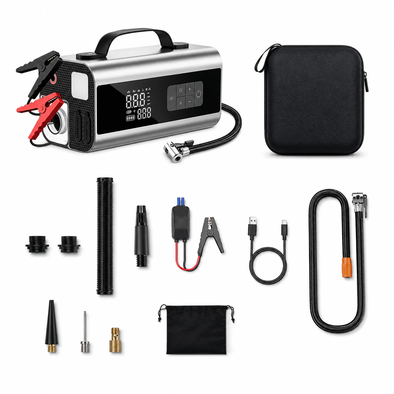 VJS-001 jump starter and standard accessory set