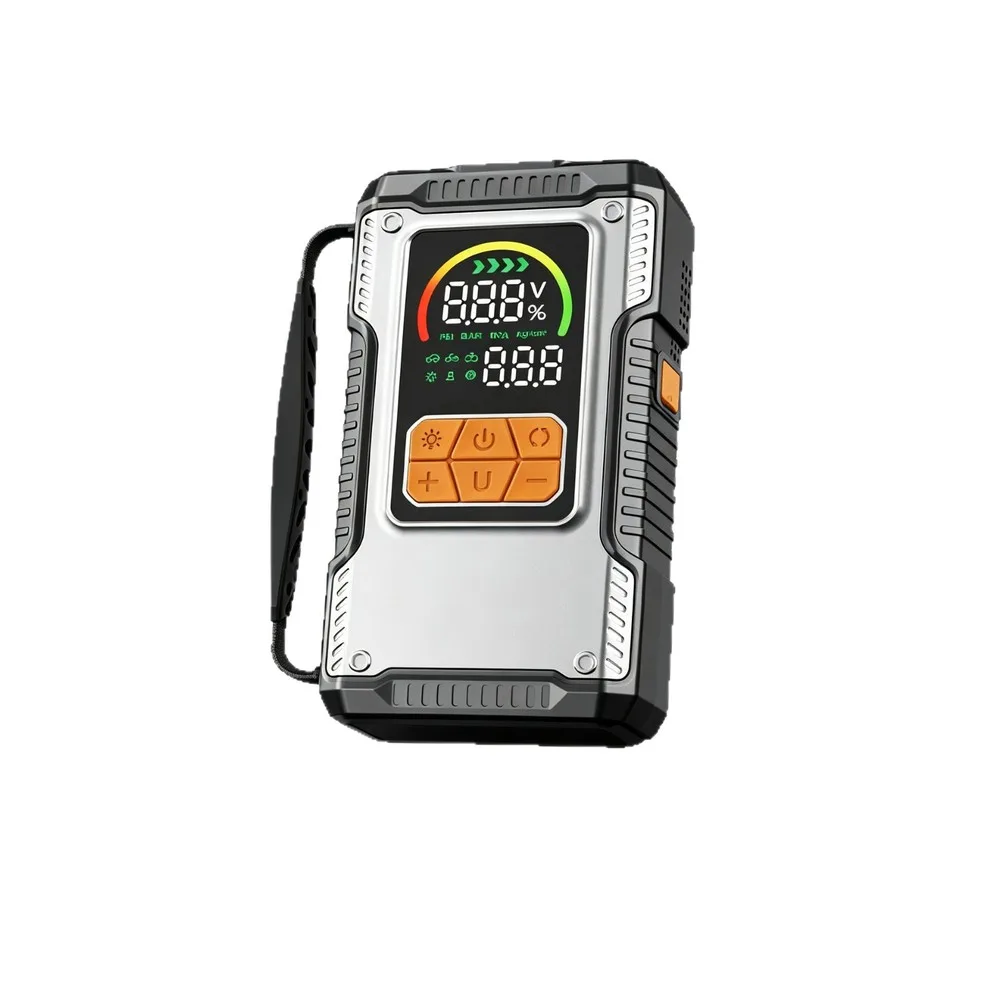 VJS-004 multifunctional jump starter with tire inflator on white background
