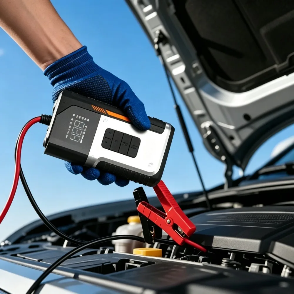 VJS-007 connected for vehicle jump starting
