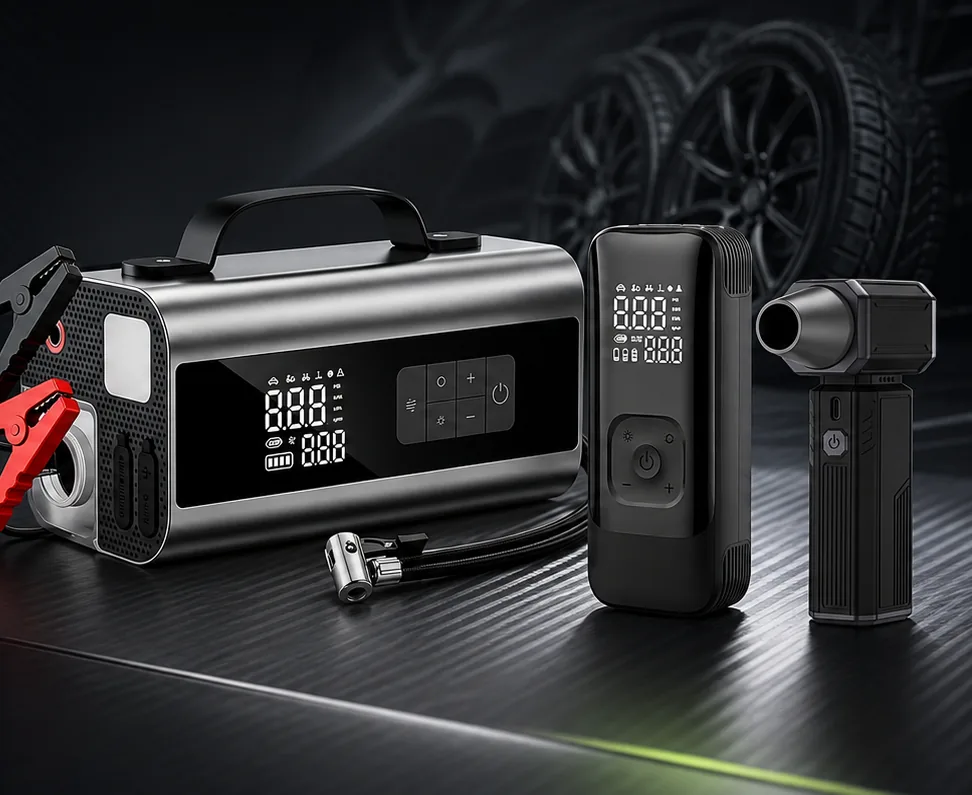 VELREXO jump starter, tire inflator and electric air duster product range